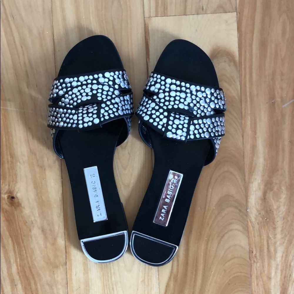 Zara flats with metal studs size 37